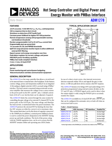 ADM1278 Hot Swap Controller and Digital Power and Data Sheet