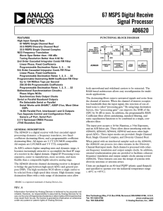 a 67 MSPS Digital Receive Signal Processor AD6620