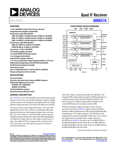 Quad IF Receiver AD6657A Data Sheet