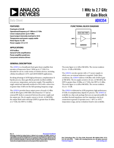 1 MHz to 2.7 GHz RF Gain Block  AD8354