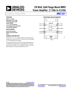 120 Watt, GaN Flange Mount MMIC  HMC7327