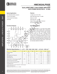 HMC952ALP5GE T GaAs pHEMT MMIC 2 Watt POWER AMPLIFIER