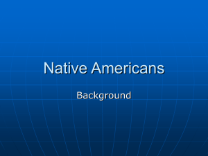 Native Americans Background