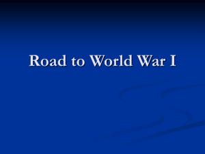 Road to World War I