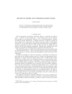 BOUNDS ON BIASED AND UNBIASED RANDOM WALKS