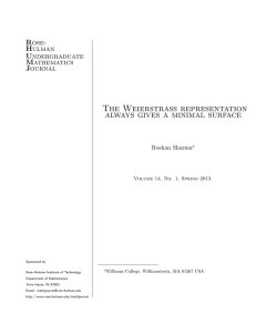 The Weierstrass representation always gives a minimal surface Rose- Hulman