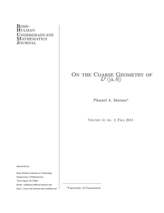 On the Coarse Geometry of L ([a, b]) Rose-