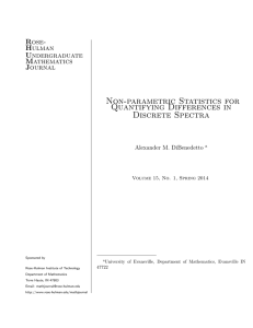 Non-parametric Statistics for Quantifying Differences in Discrete Spectra Rose-