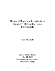 Basins of Roots and Periodicity in Newton’s Method for Cubic Polynomials