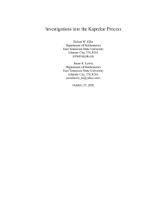 Investigations into the Kaprekar Process