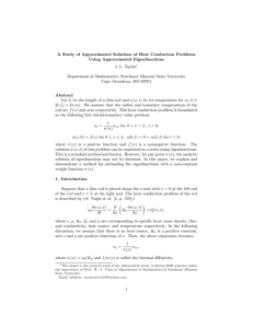 A Study of Approximated Solutions of Heat Conduction Problems