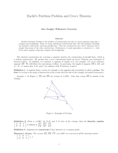 Euclid’s Partition Problem and Ceva’s Theorem Max Nosiglia, Willamette University
