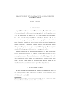 CLASSIFICATION OF QUASPLATONIC ABELIAN GROUPS AND SIGNATURES 1. Introduction