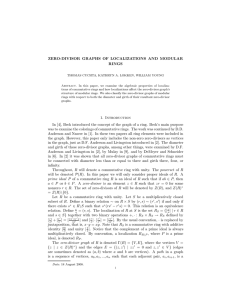 ZERO-DIVISOR GRAPHS OF LOCALIZATIONS AND MODULAR RINGS