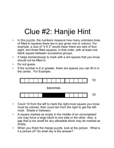 Clue #2: Hanjie Hint