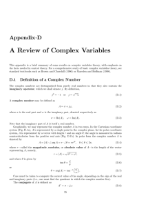 A Review of Complex Variables Appendix D