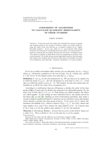MATHEMATICS OF COMPUTATION Volume 71, Number 238, Pages 863–871 S 0025-5718(01)01341-2