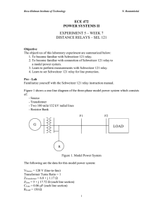 ECE 472 POWER SYSTEMS II EXPERIMENT 5 – WEEK 7