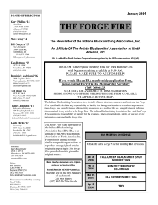 THE FORGE FIRE January 2014