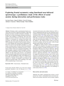 Exploring frontal asymmetry using functional near-infrared