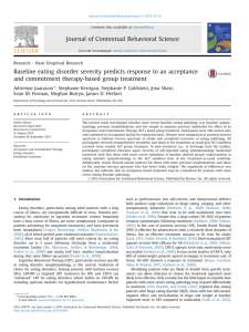 Baseline eating disorder severity predicts response to an acceptance