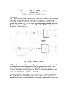 Measurement and Control of RF Power (Part I)  Introduction By Eamon Nash