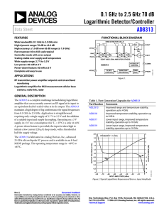 0.1 GHz to 2.5 GHz 70 dB Logarithmic Detector/Controller AD8313 Data Sheet