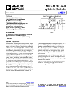 1 MHz to 10 GHz, 45 dB Log Detector/Controller AD8319 Data Sheet