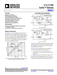 LF to 2.5 GHz TruPwr™ Detector  AD8361