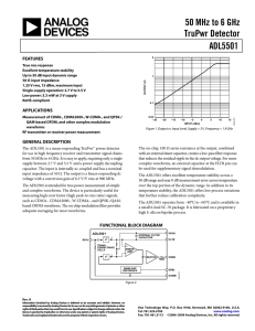50 MHz to 6 GHz TruPwr Detector ADL5501