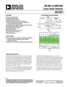 450 MHz to 6000 MHz Crest Factor Detector ADL5502