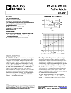 450 MHz to 6000 MHz TruPwr Detector ADL5504