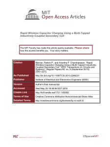 Rapid Wireless Capacitor Charging Using a Multi-Tapped Inductively-Coupled Secondary Coil Please share