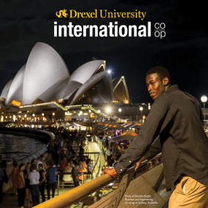 University Photo of Diondre Bright, Business and Engineering, on co-op in Sydney, Australia.