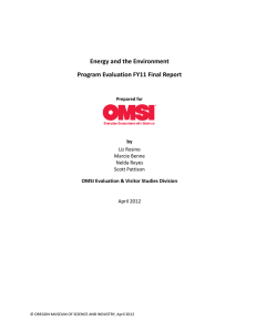 Energy and the Environment Program Evaluation Program Evaluation FY11 Final Report