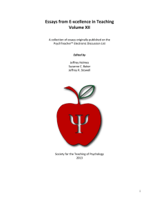 Essays from E-xcellence in Teaching Volume XII