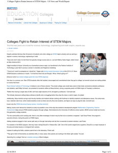 Colleges Fight to Retain Interest of STEM Majors HOME