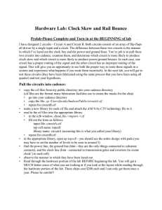 Hardware Lab: Clock Skew and Rail Bounce
