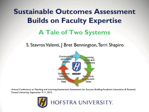 Sustainable Outcomes Assessment Builds on Faculty Expertise A Tale of Two Systems