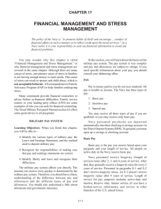 FINANCIAL MANAGEMENT AND STRESS MANAGEMENT CHAPTER 17