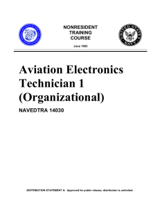 Aviation Electronics Technician 1 (Organizational) NAVEDTRA 14030