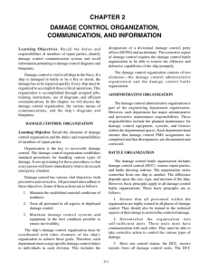 CHAPTER 2 DAMAGE CONTROL ORGANIZATION, COMMUNICATION, AND INFORMATION