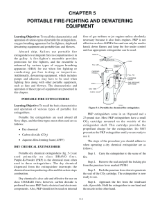 CHAPTER 5 PORTABLE FIRE-FIGHTING AND DEWATERING EQUIPMENT