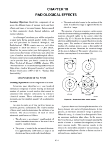 CHAPTER 10 RADIOLOGICAL EFFECTS