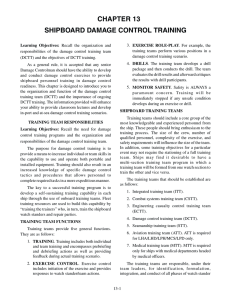 CHAPTER 13 SHIPBOARD DAMAGE CONTROL TRAINING