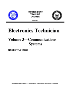 Electronics Technician Volume 3—Communications Systems NAVEDTRA 14088