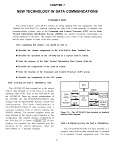 NEW TECHNOLOGY IN DATA COMMUNICATIONS CHAPTER 7 INTRODUCTION