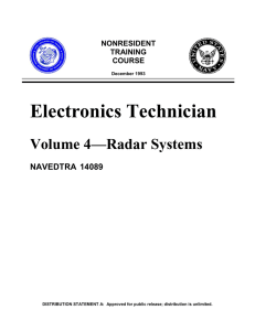 Electronics Technician Volume 4—Radar Systems NAVEDTRA 14089 NONRESIDENT