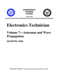 Electronics Technician Volume 7—Antennas and Wave Propagation NAVEDTRA 14092
