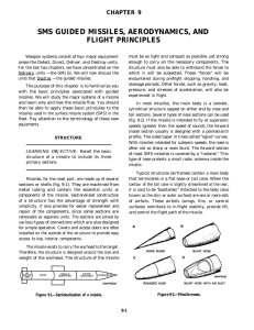 SMS GUIDED MISSILES, AERODYNAMICS, AND FLIGHT PRINCIPLES CHAPTER 9